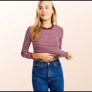 A&F Black Ribbed Long Sleeve